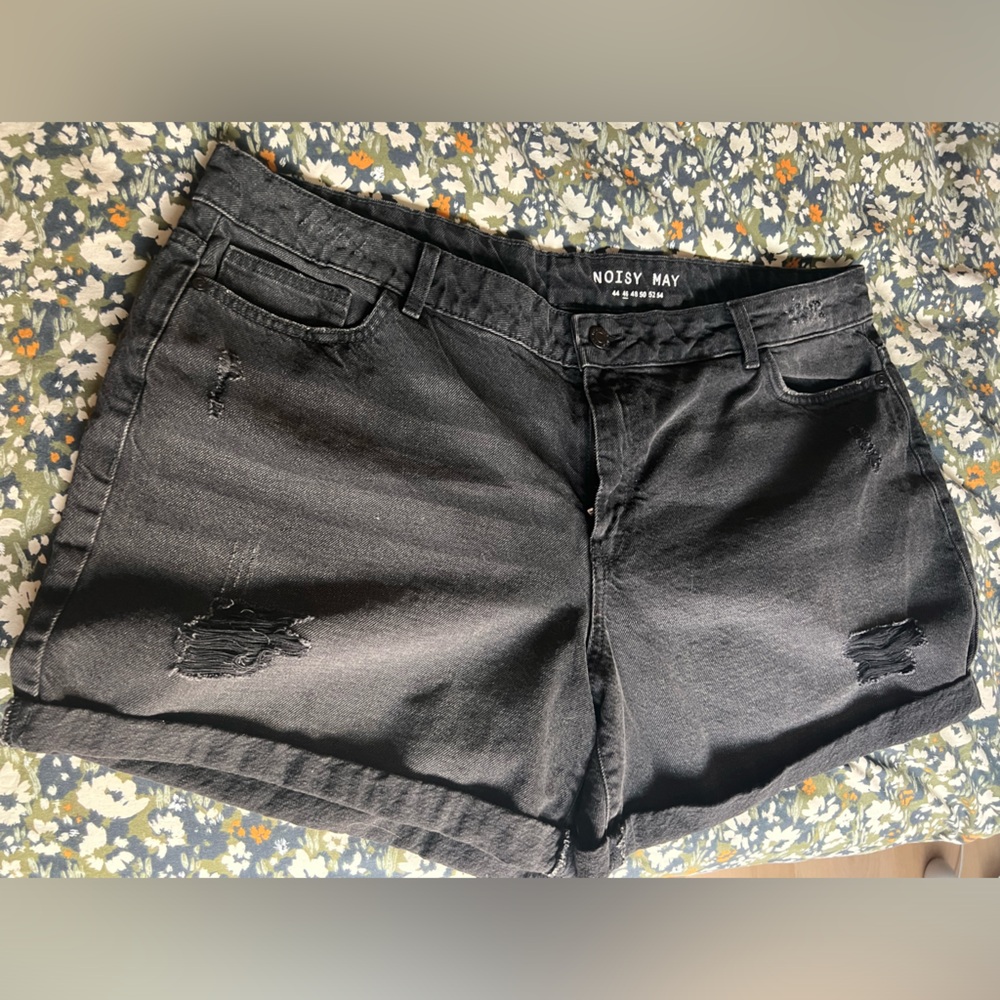 Noisy May Black Denim Shorts
